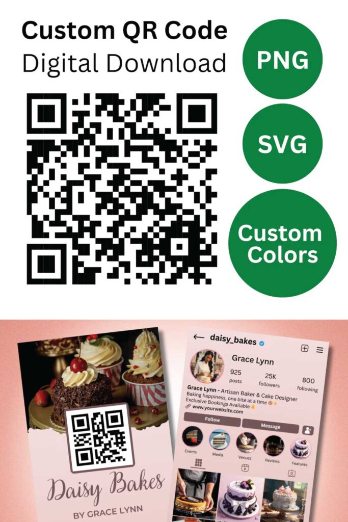 Canva's customizable QR code business card templates